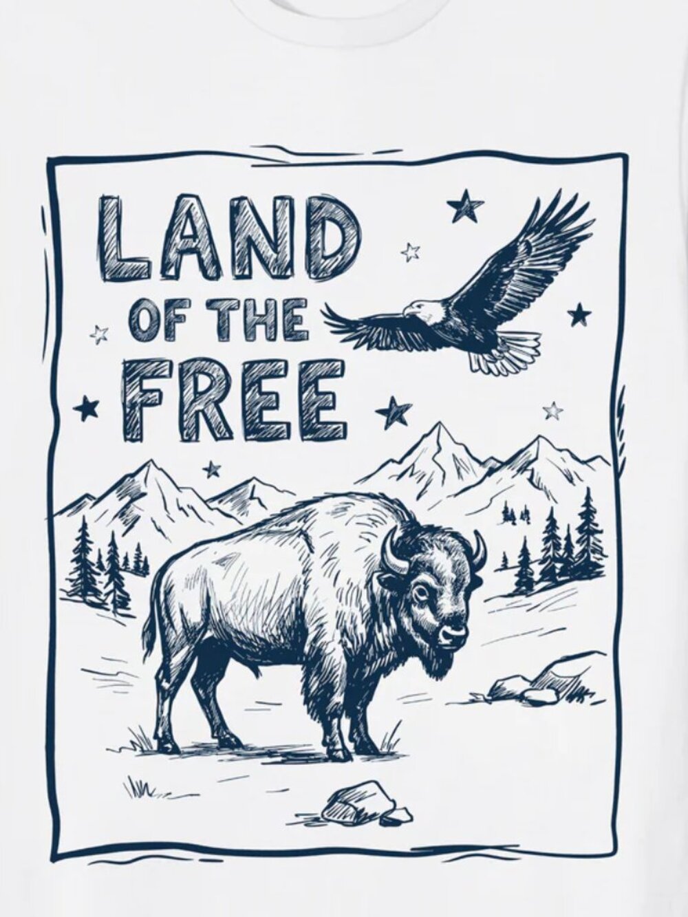 Land of the Free 250 Shirt — Retro USA 250th Anniversary 4th of July Tee - Picture 2 of 5